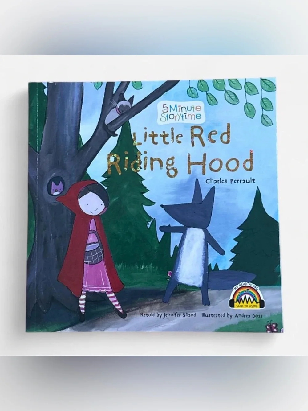 & Other Stories Kids Red Hooded Cape with Pink Dress Illustration